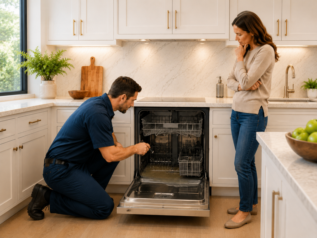 dacor dishwasher not draning