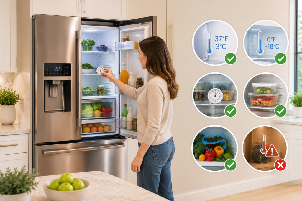 dacor fridge temperature safety